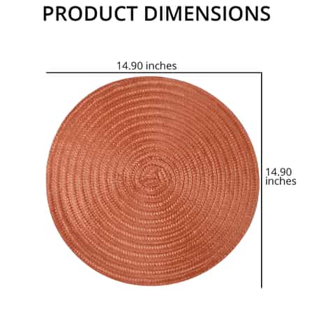Set of 4 Rust Polypropylene and Polyester Placemat image number 3