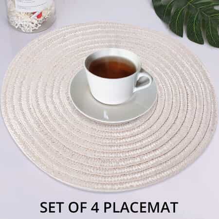 Set of 4 Shell Polypropylene and Polyester Placemat image number 1