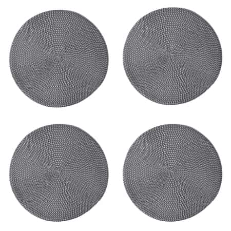 Set of 4 Dark Gray Polypropylene and Polyester Placemat image number 0