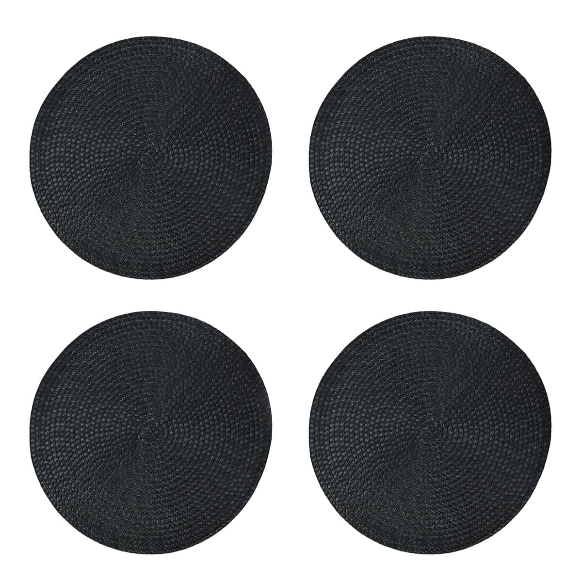 Set of 4 Black Polypropylene and Polyester Placemat image number 0