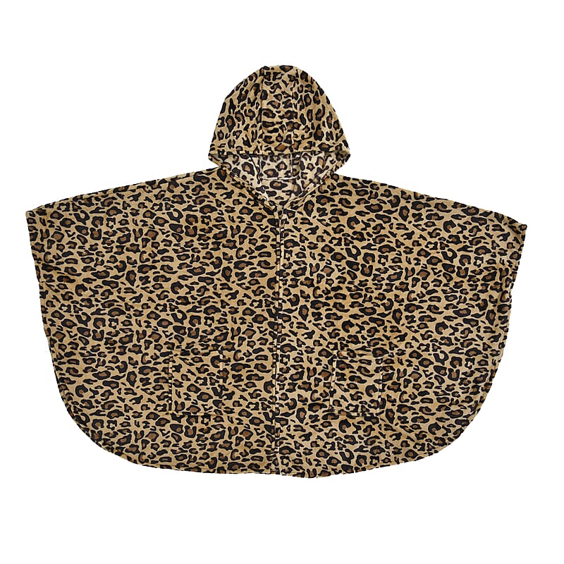 Homesmart Leopard Print Pattern Microfiber Hooded Wrap , Hood Wrap , Hooded Wrap Coat , Wrap Jacket with Hood