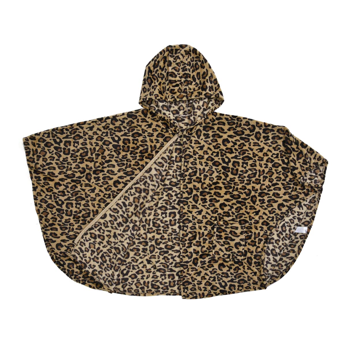 Homesmart Leopard Print Pattern Microfiber Hooded Wrap , Hood Wrap , Hooded Wrap Coat , Wrap Jacket with Hood image number 2