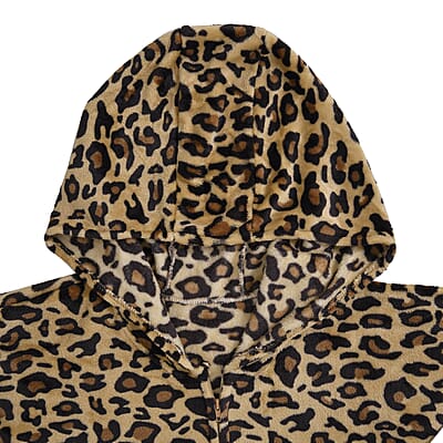 Homesmart Leopard Print Pattern Microfiber Hooded Wrap , Hood Wrap , Hooded Wrap Coat , Wrap Jacket with Hood