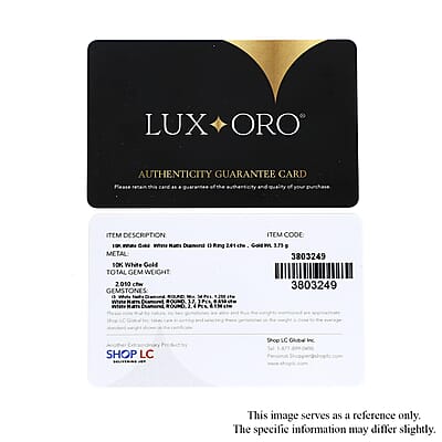 Luxoro Diamond 2.00 ctw Ring, 10K White Gold Ring, Diamond Cluster Ring, Cluster Ring For Women (Size 10.00)