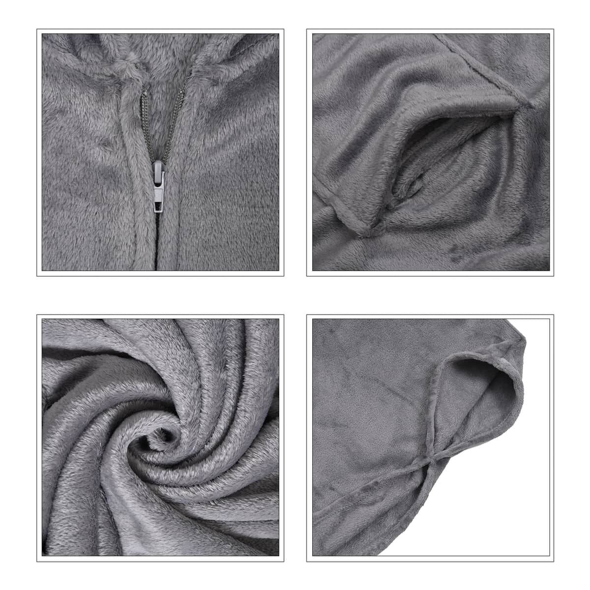 Mother's day jewelry Homesmart Gray Solid Microfiber Hooded Wrap