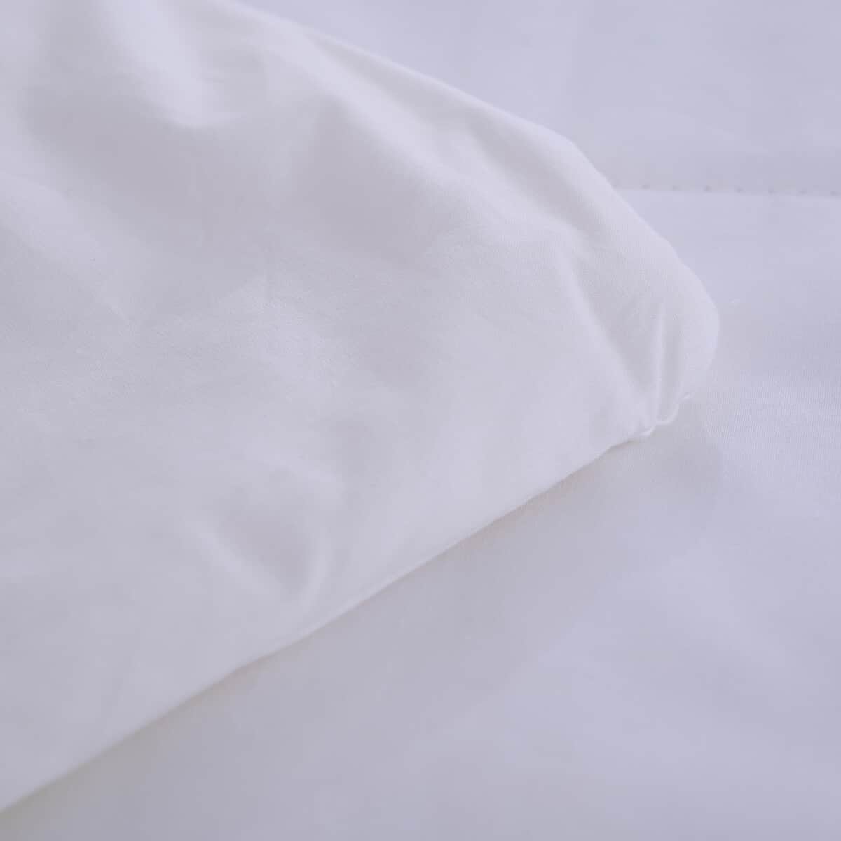 Symphony Home White Solid 100% Silk-Filled Duvet (86x86) image number 5
