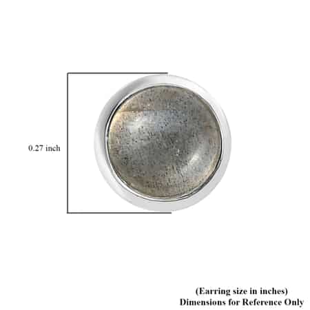 Set of 7 Multi Gemstone Solitaire Stud Earrings in Sterling Silver 9.80 Grams 14.00 ctw image number 2