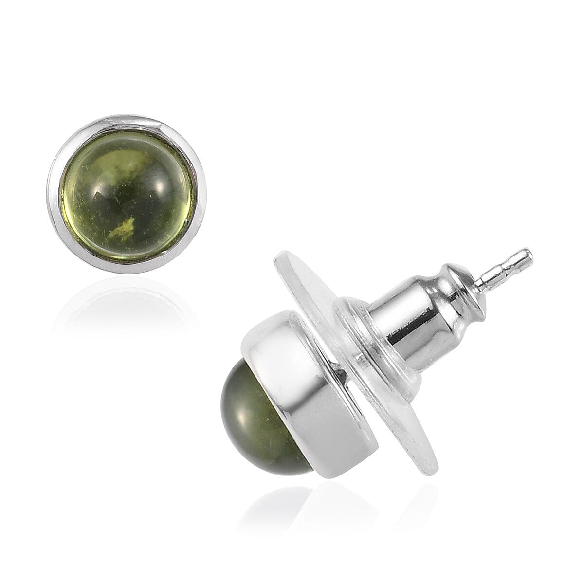 Set of 7 Multi Gemstone Solitaire Stud Earrings in Sterling Silver 9.80 Grams 14.00 ctw