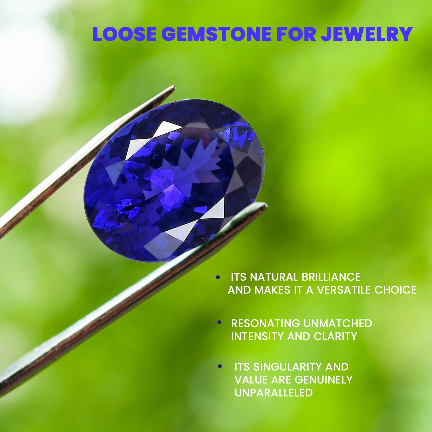 Buy Certified & Appraised AAAA Vivid Tanzanite (Ovl Free
