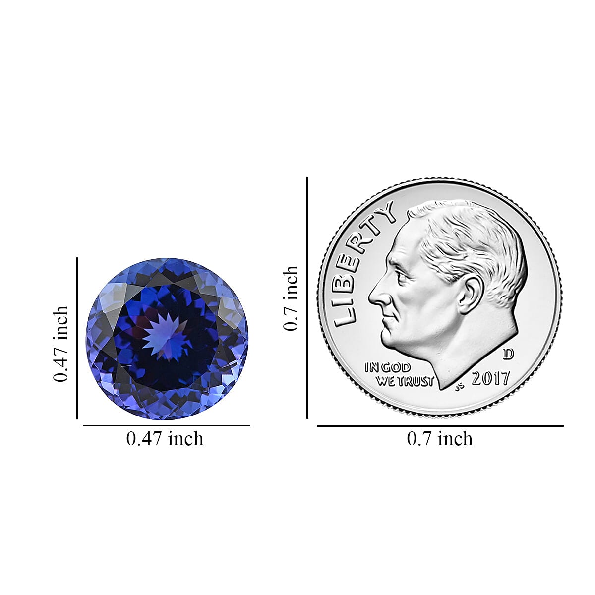 Certified and Appraised AAAA VIVID Tanzanite (Rnd Free Size) Approx 8.00 ctw | Loose Gem | Loose Gemstones | Loose Stones | Jewelry Stones image number 2