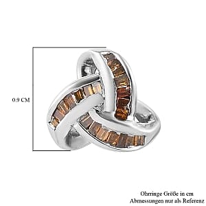 Red Diamond 0.24 ctw Earring in Platinum Over Sterling Silver