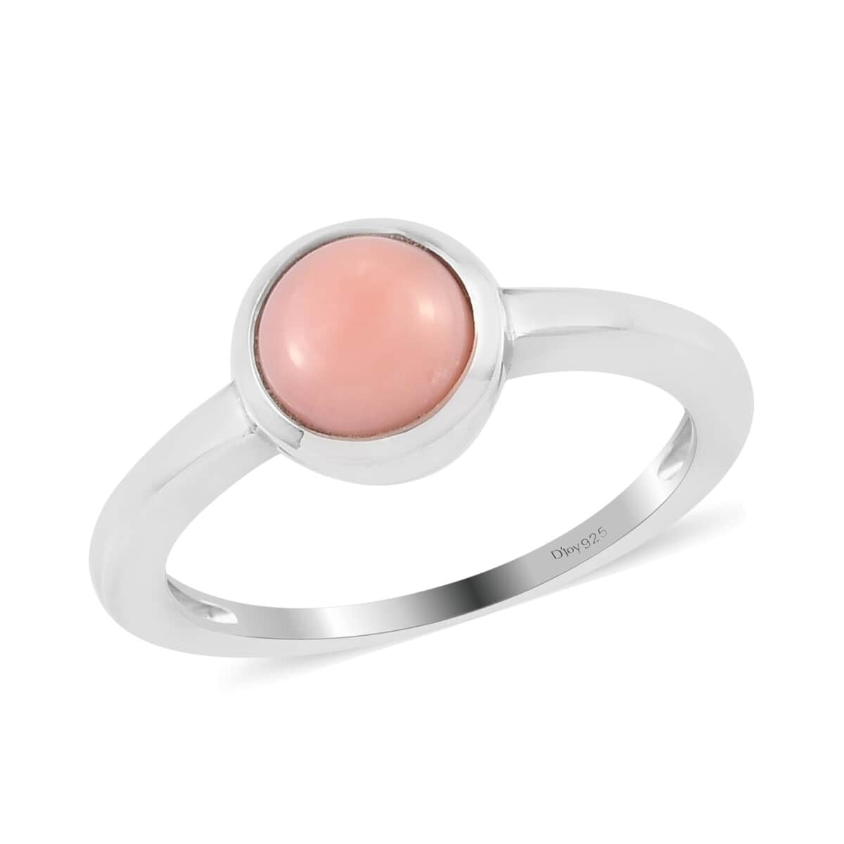 American Oregon Peach Opal Ring in Platinum Over Sterling Silver (Size 7.0) 0.65 ctw image number 0