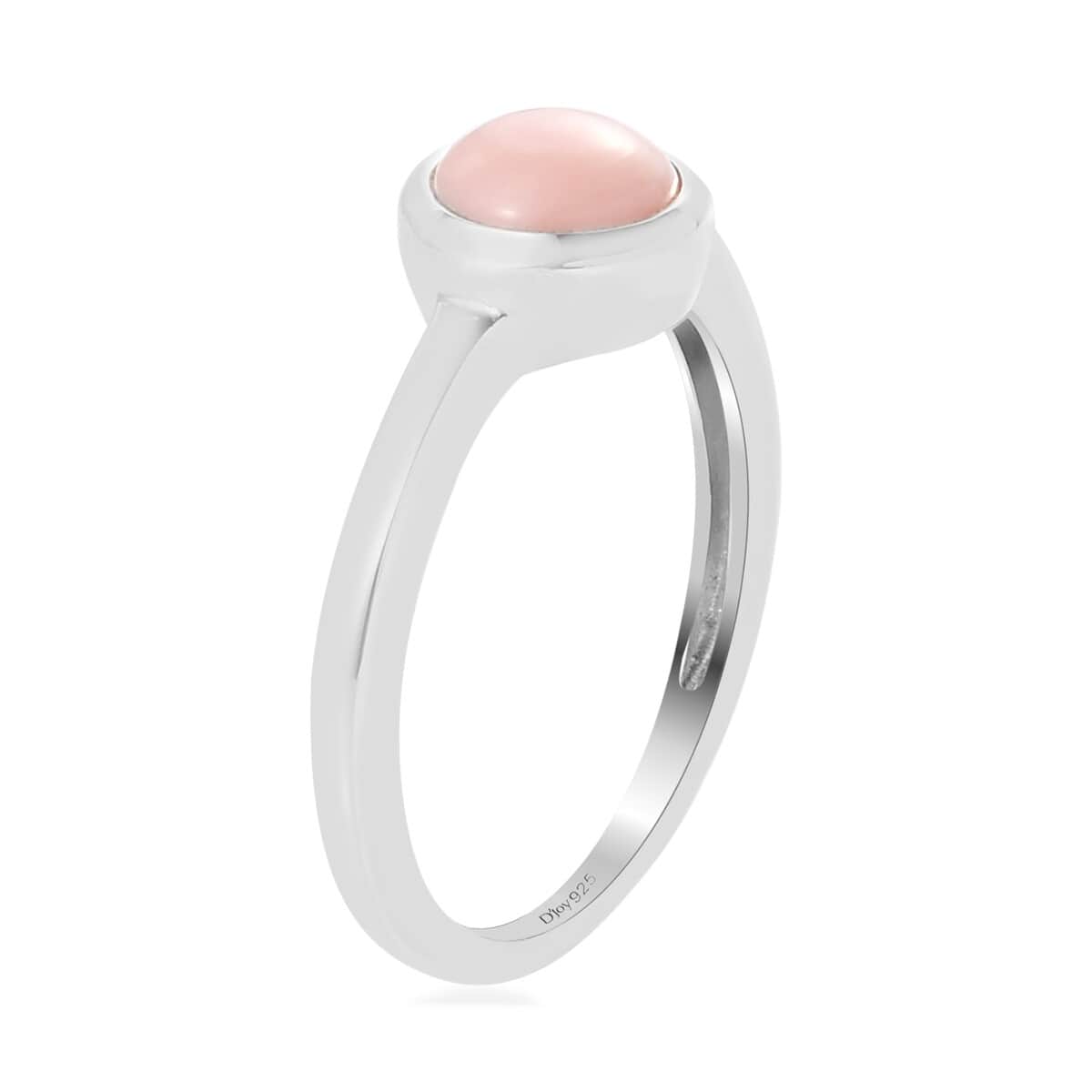 American Oregon Peach Opal Ring in Platinum Over Sterling Silver (Size 7.0) 0.65 ctw image number 3