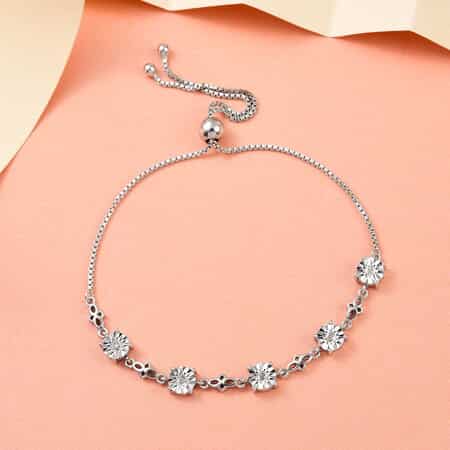 Diamond Accent Bolo Bracelet in Platinum Over Sterling Silver (10.50 In) image number 2