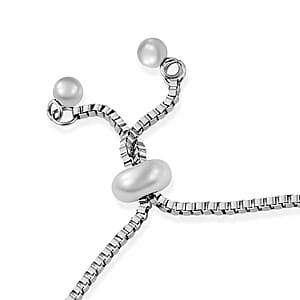 D'Joy Diamond Accent Bolo Bracelet in Platinum Over Sterling Silver (10.50 In)