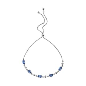 Tanzanite Bolo Bracelet in Platinum Over Sterling Silver 2.15 ctw