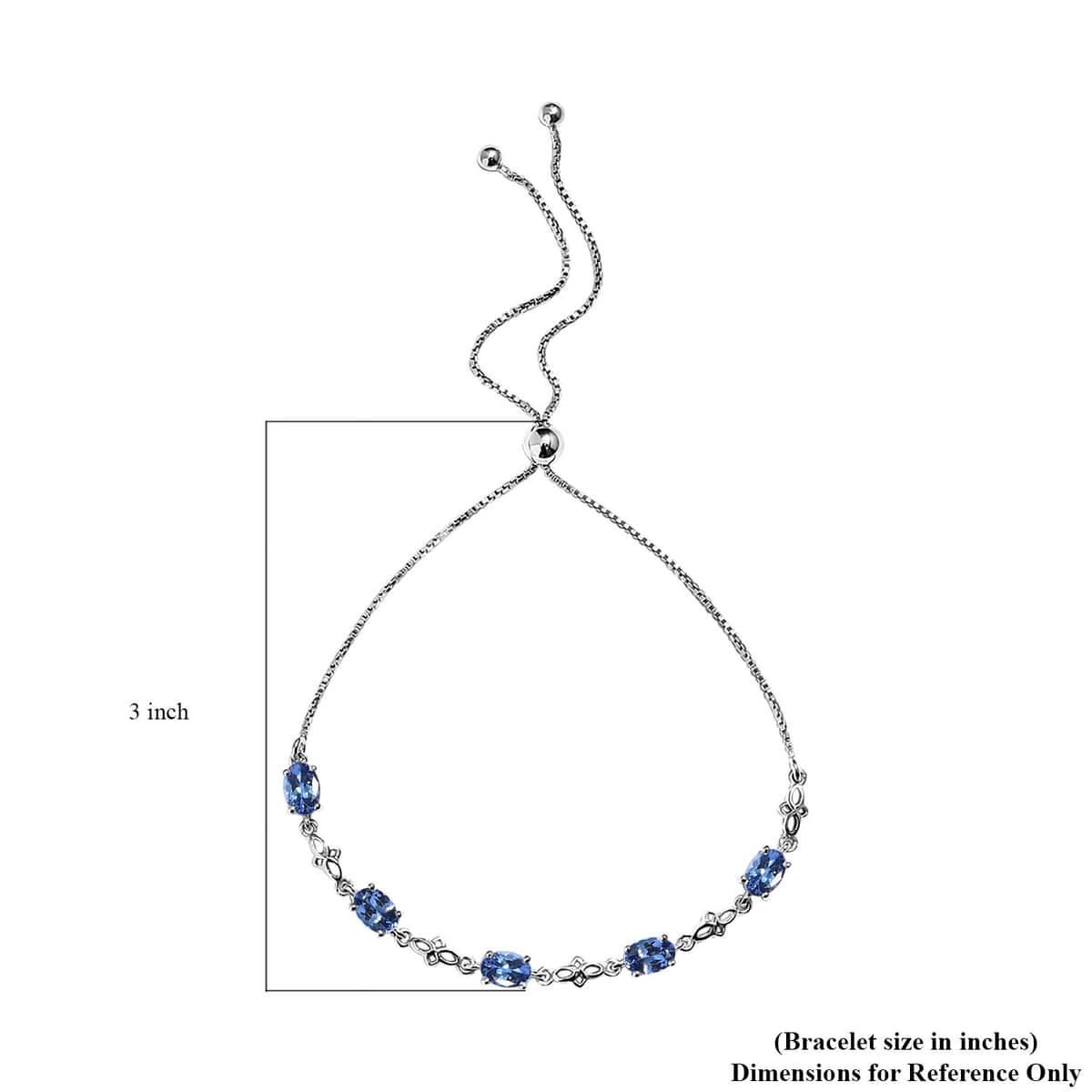 Tanzanite Bolo Bracelet in Platinum Over Sterling Silver 2.15 ctw image number 6