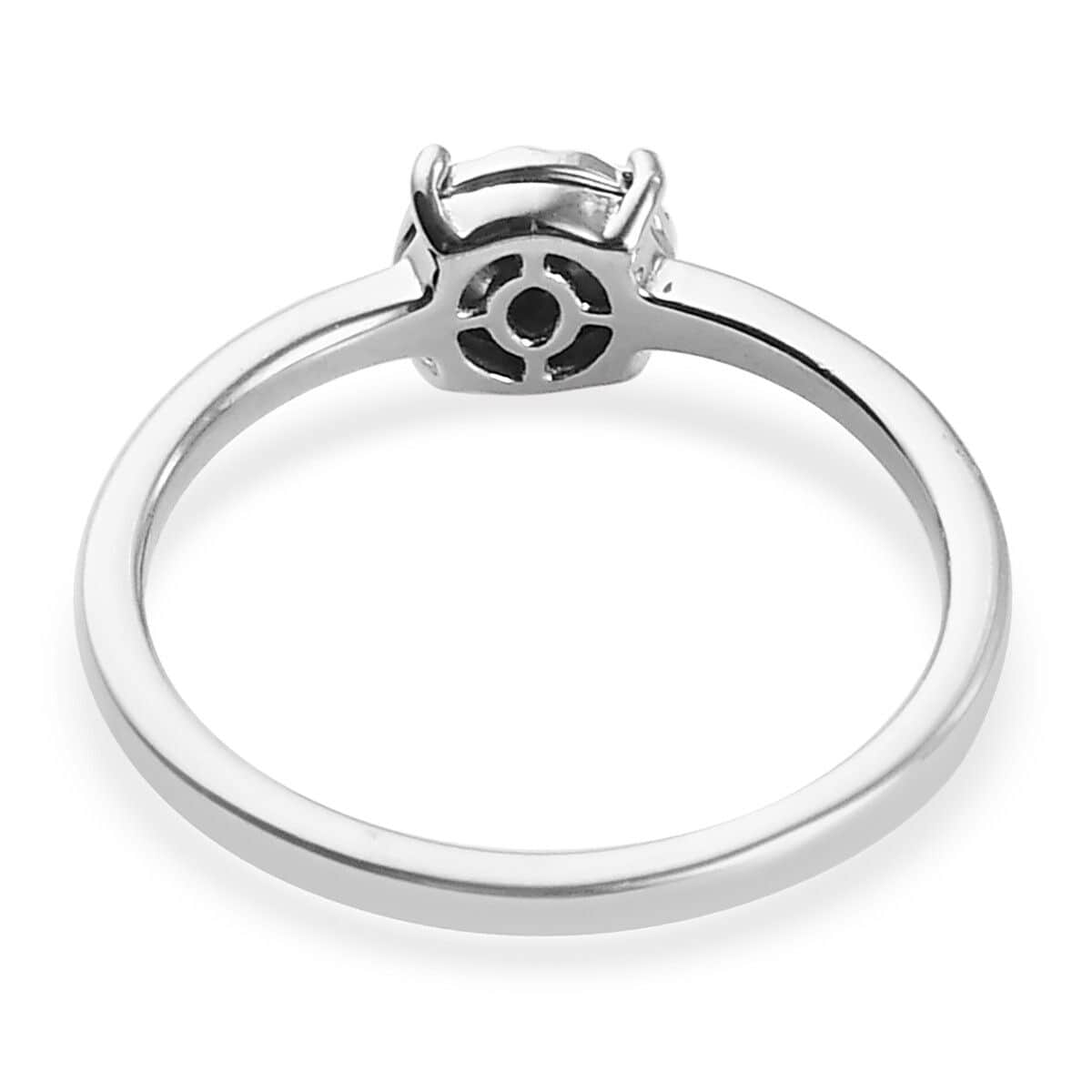 Diamond Accent Solitaire Ring in Platinum Over Sterling Silver (Size 6.0) image number 4