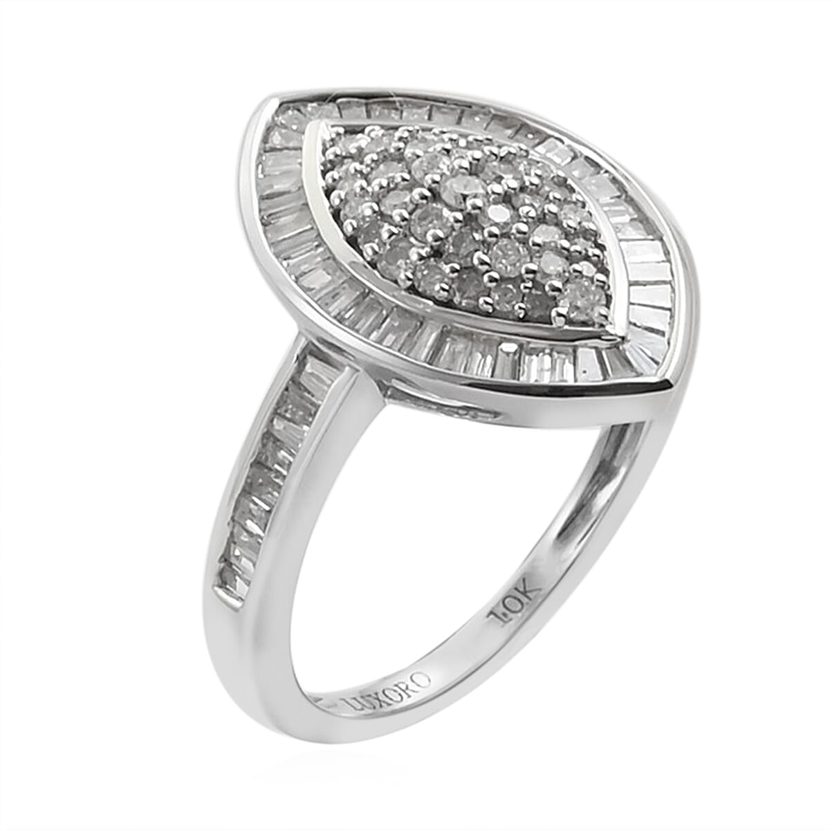 10K White Gold G-H I3 Diamond Ring (Size 7.0) 1.10 ctw image number 2