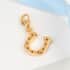 Vermeil Yellow Gold Over Sterling Silver Good Luck Horseshoe Charm 1.95 Grams image number 1
