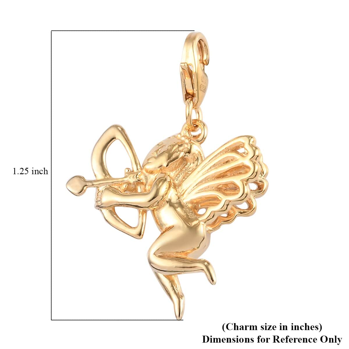 Cupid Angel Charm in Vermeil Yellow Gold Over Sterling Silver 4.80 Grams image number 2