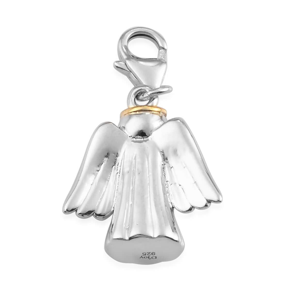 14K Yellow Gold and Sterling Silver Guardian Angel Charm 4.32 Grams image number 3
