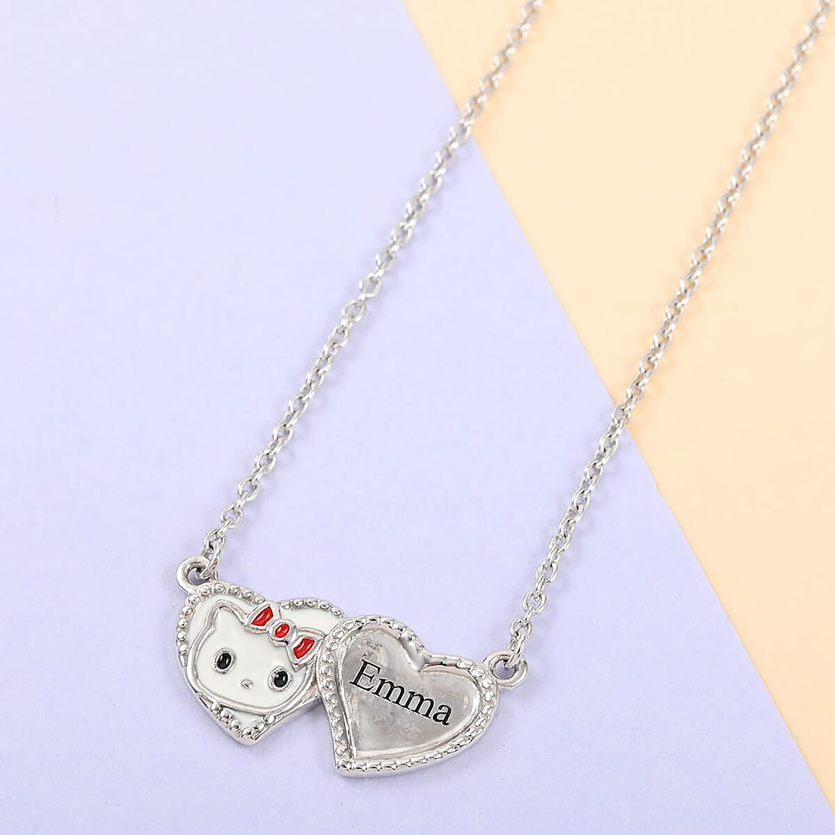 Platinum Over Sterling Silver Necklace 18 Inches 8.60 Grams image number 1