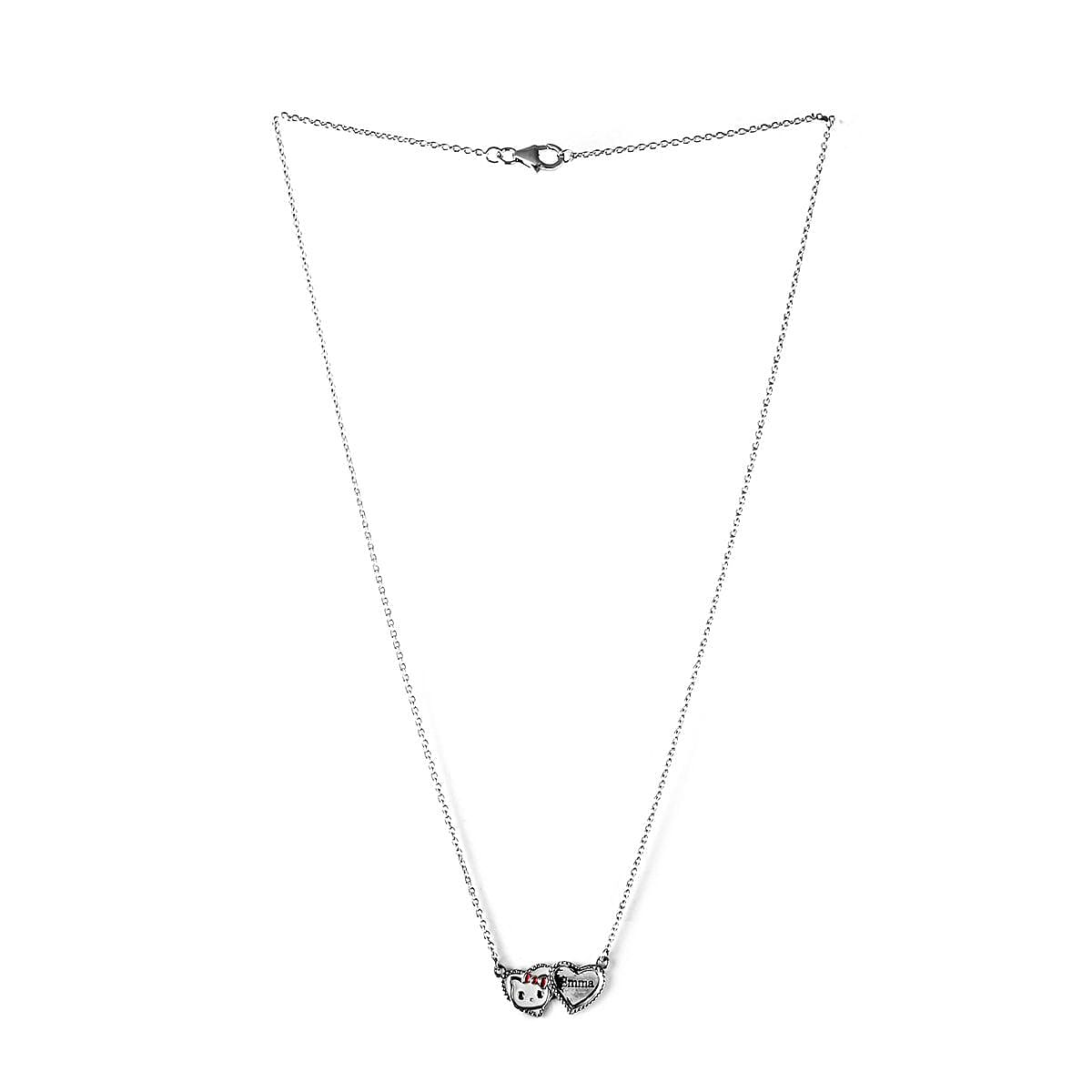 Platinum Over Sterling Silver Necklace 18 Inches 8.60 Grams image number 3