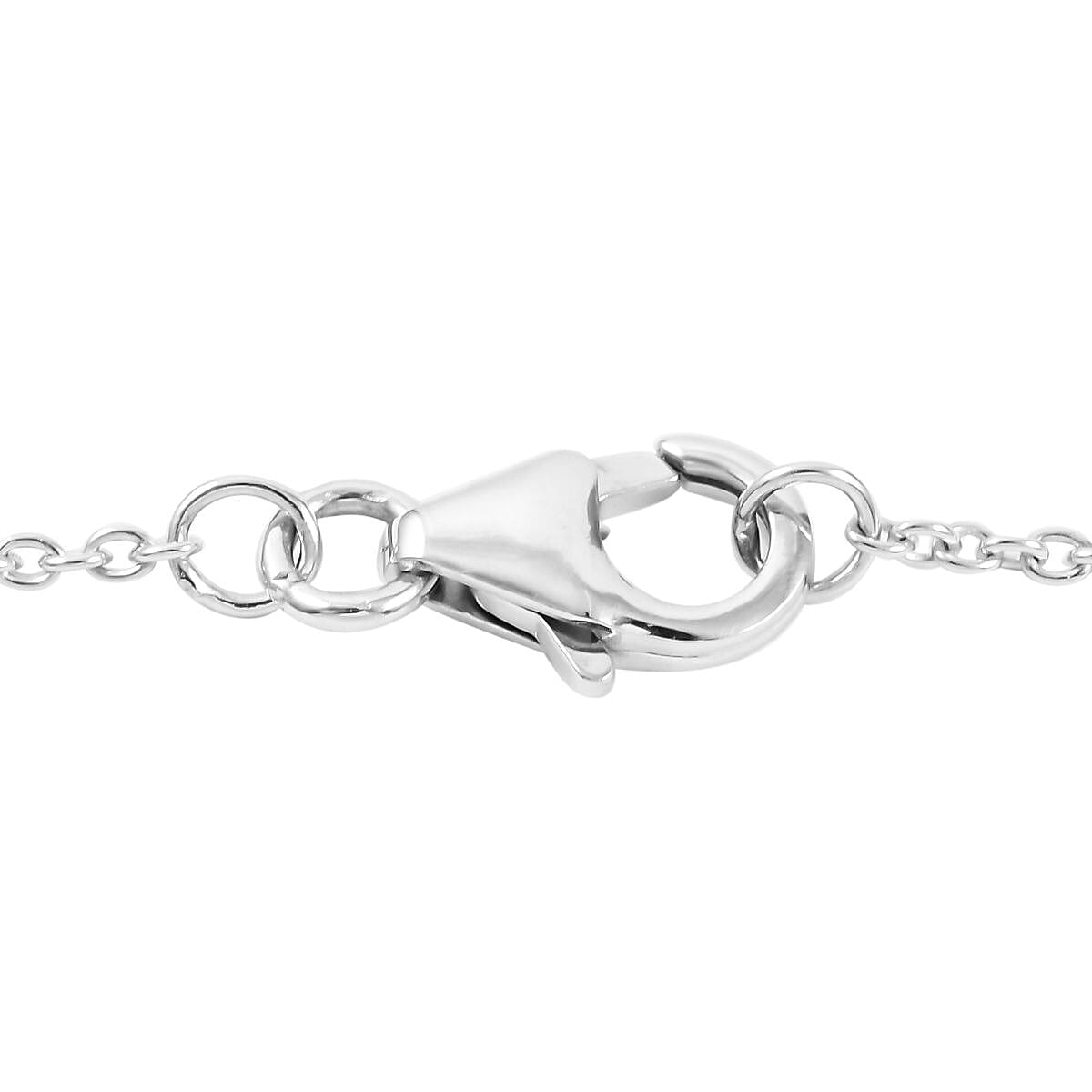 Platinum Over Sterling Silver Necklace 18 Inches 8.60 Grams