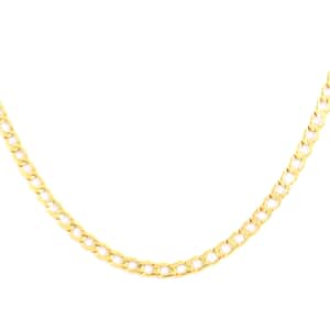 Italian Vermeil Yellow Gold Over Sterling Silver Miami Cuban Chain Necklace 20 Inches 9.40 Grams