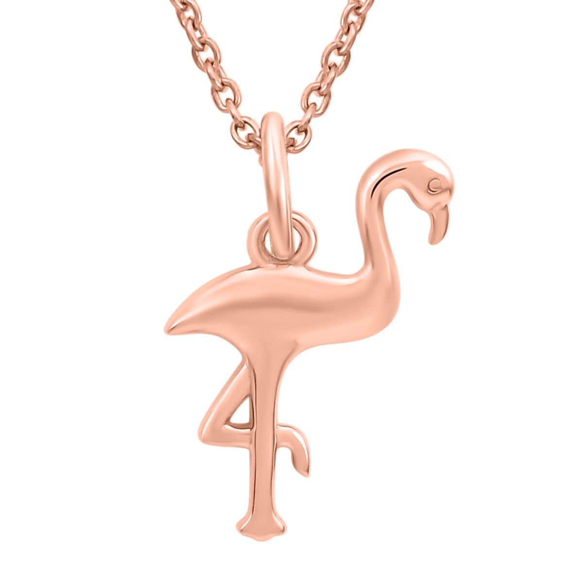 Vermeil Rose Gold Over Sterling Silver Pendant Necklace 20 Inches 6.04 Grams image number 0