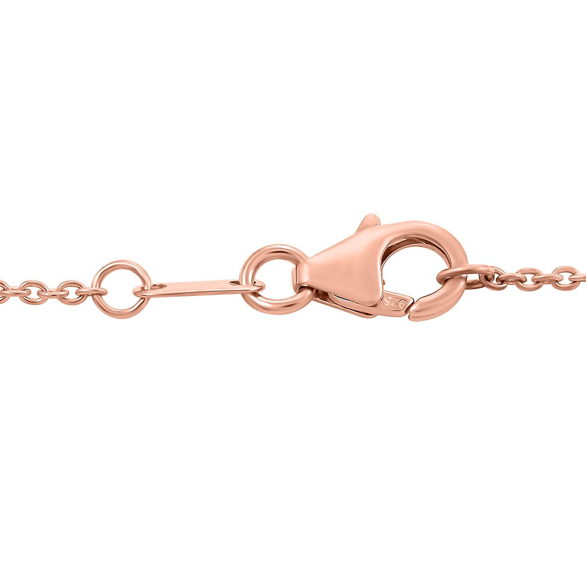 Vermeil Rose Gold Over Sterling Silver Pendant Necklace 20 Inches 6.04 Grams