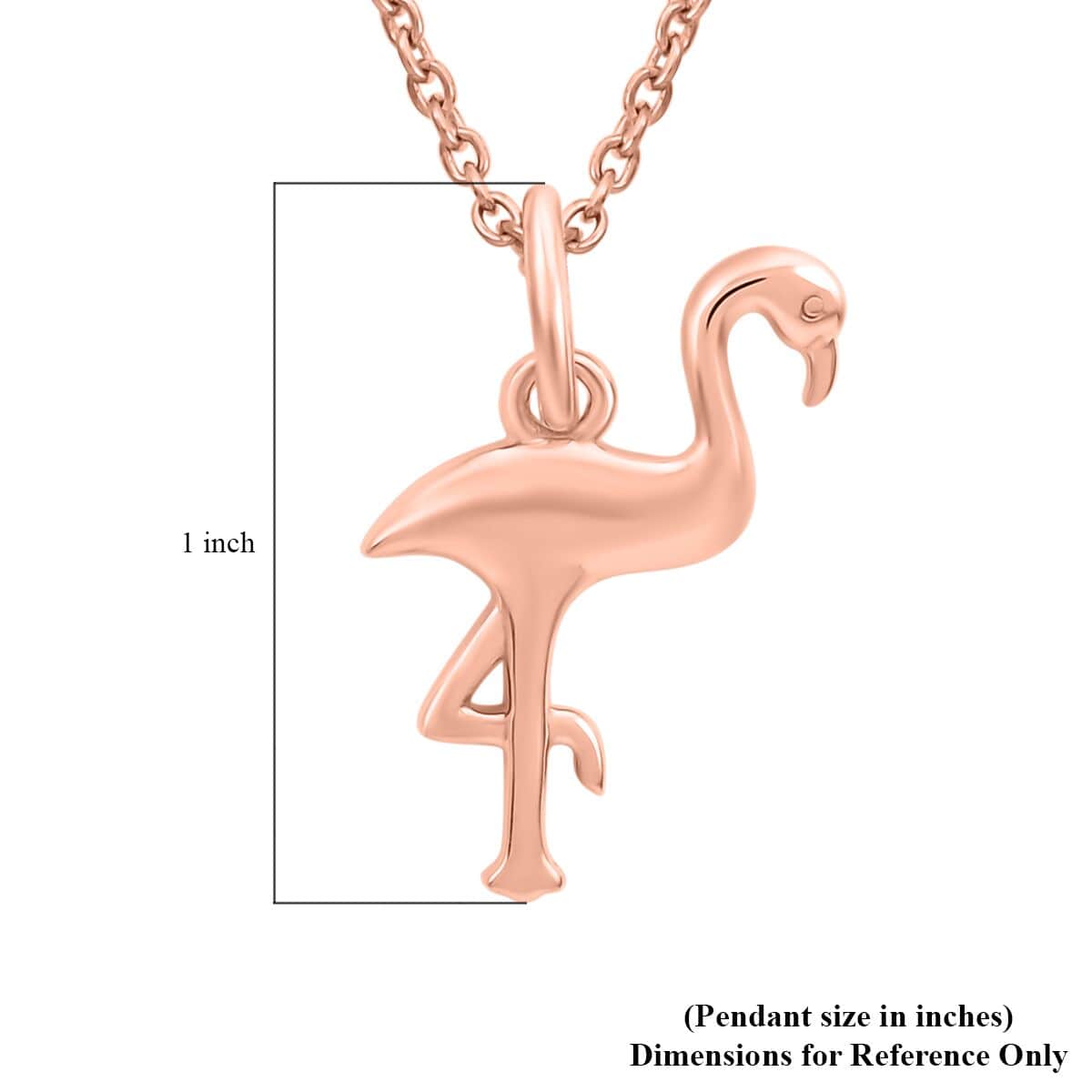 Vermeil Rose Gold Over Sterling Silver Pendant Necklace 20 Inches 6.04 Grams image number 5