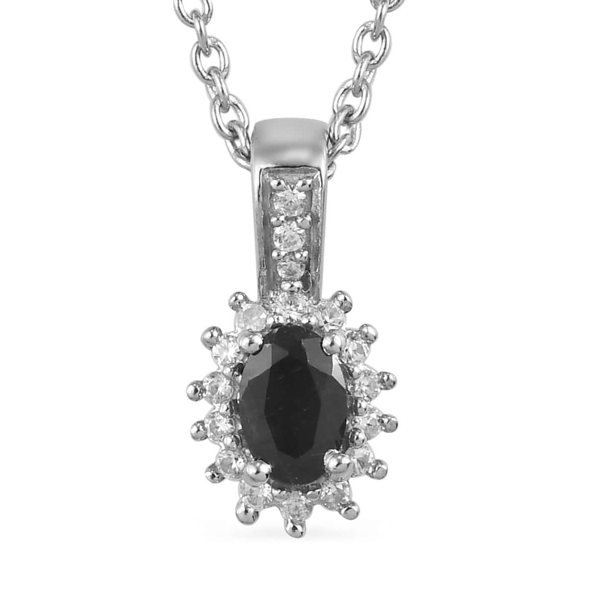 Ruby and Zircon Floral Ring Size 7 and Pendant Necklace 20 Inches in Platinum Over Sterling Silver 1.70 ctw image number 4