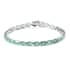 Green Apatite Bracelet in Platinum Over Sterling Silver (7.25 In) 9 Grams 13.10 ctw image number 0
