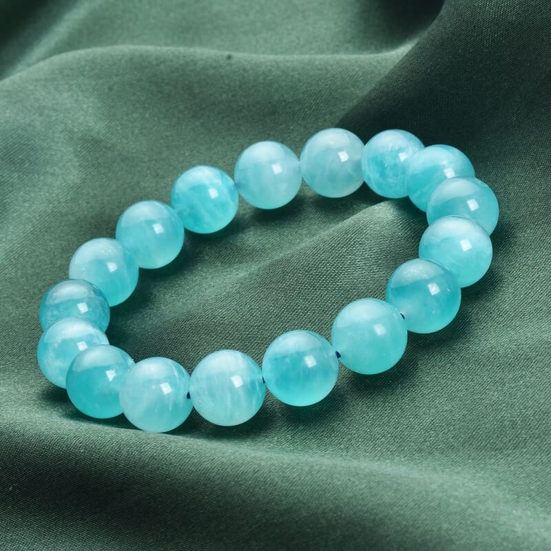 Amazonite 8-10mm Beaded Stretch Bracelet 104.50 ctw