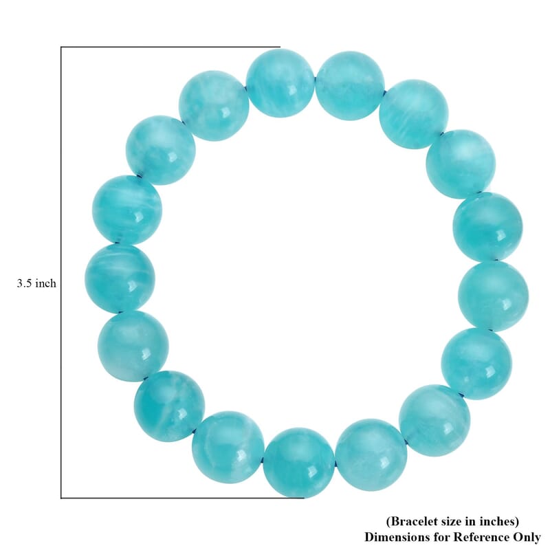 Amazonite 8-10mm Beaded Stretch Bracelet 104.50 ctw