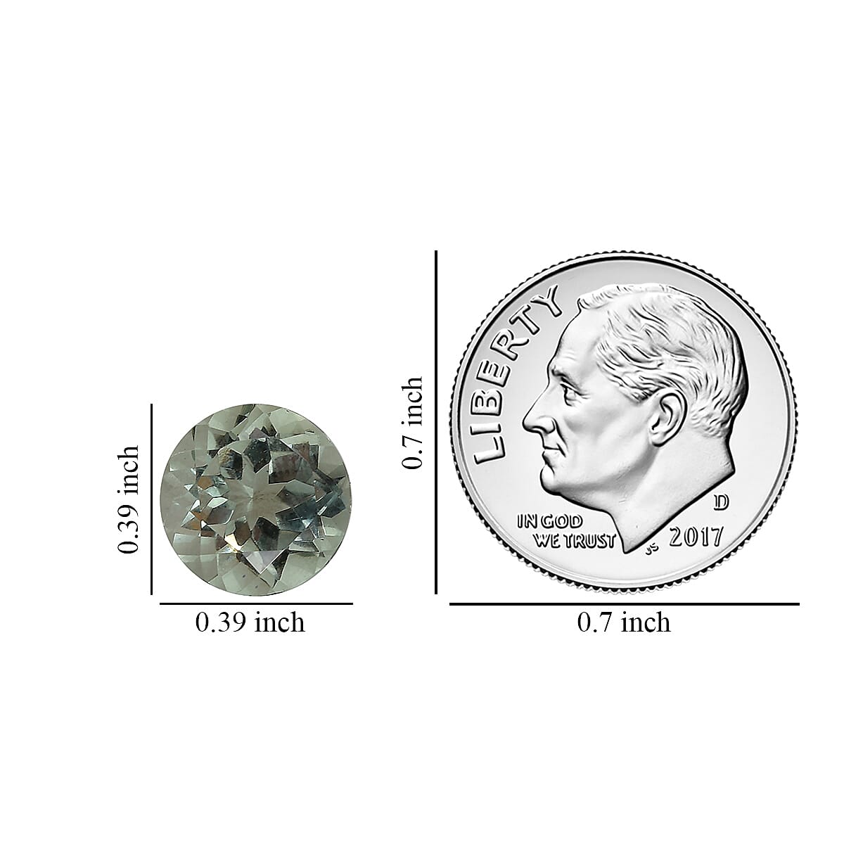 AAA Montezuma Prasiolite (Rnd 10 mm) 3.00 ctw