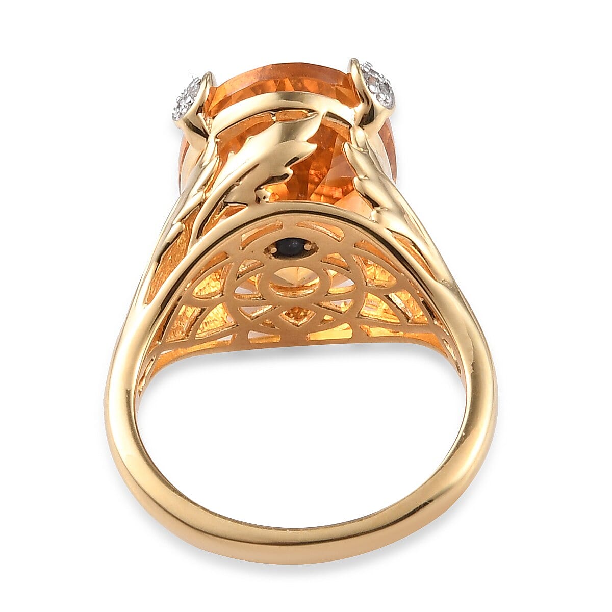 GP Italian Garden Collection Serra Gaucha Citrine and Multi Gemstone Fancy Ring in Vermeil Yellow Gold Over Sterling Silver (Size 9.0) 8.75 ctw image number 4