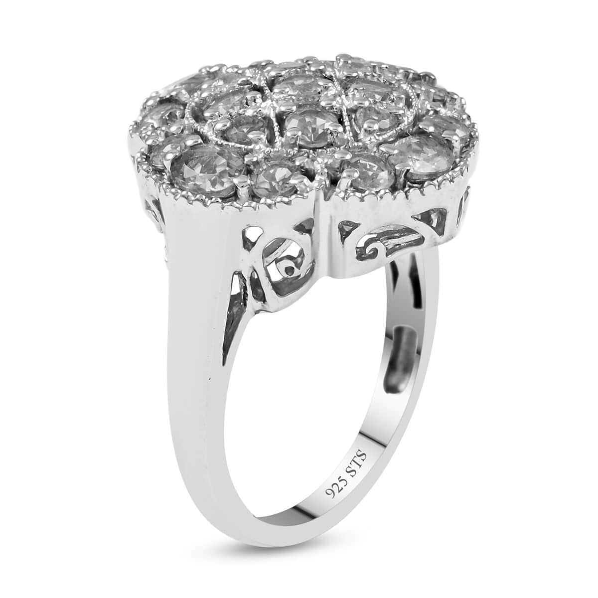 Santa Maria Aquamarine Ring in Platinum Over Sterling Silver (Size 7.0) 3.00 ctw image number 3