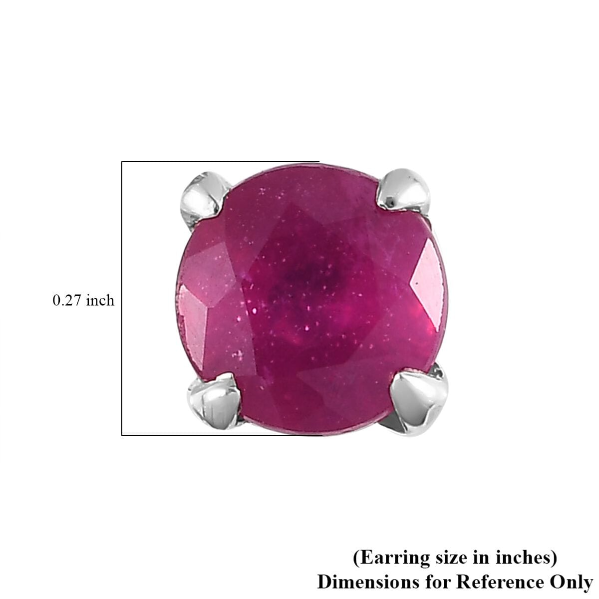 Gemstone Solitaire Earrings | Sterling Silver Setting