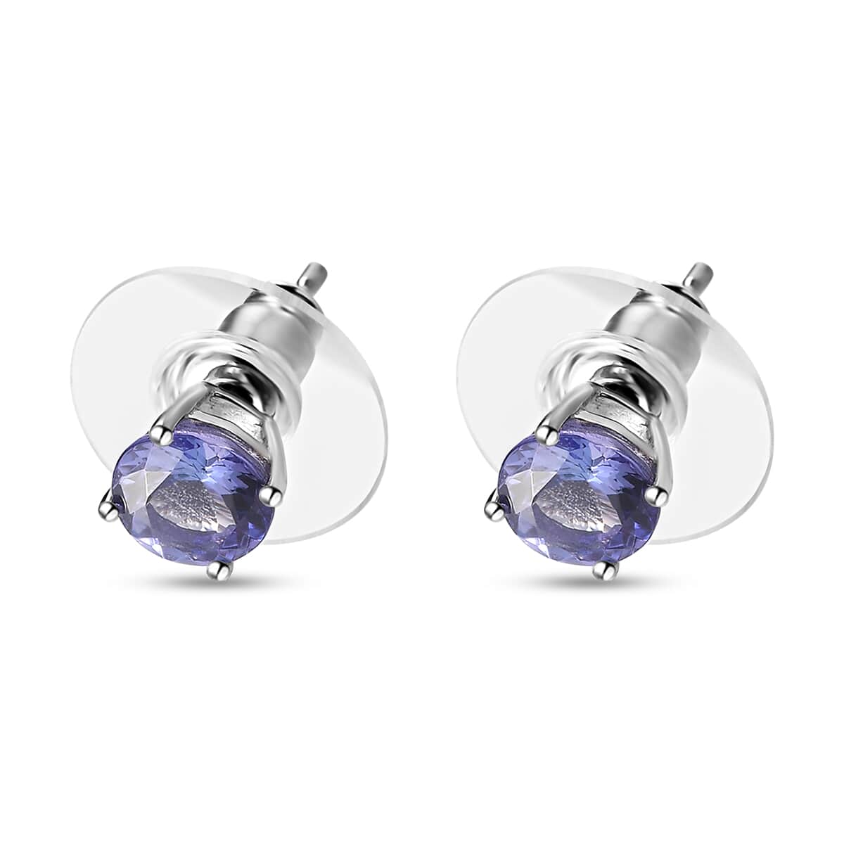 Tanzanite Stud Earrings in Platinum Over Sterling Silver 1.85 ctw image number 3