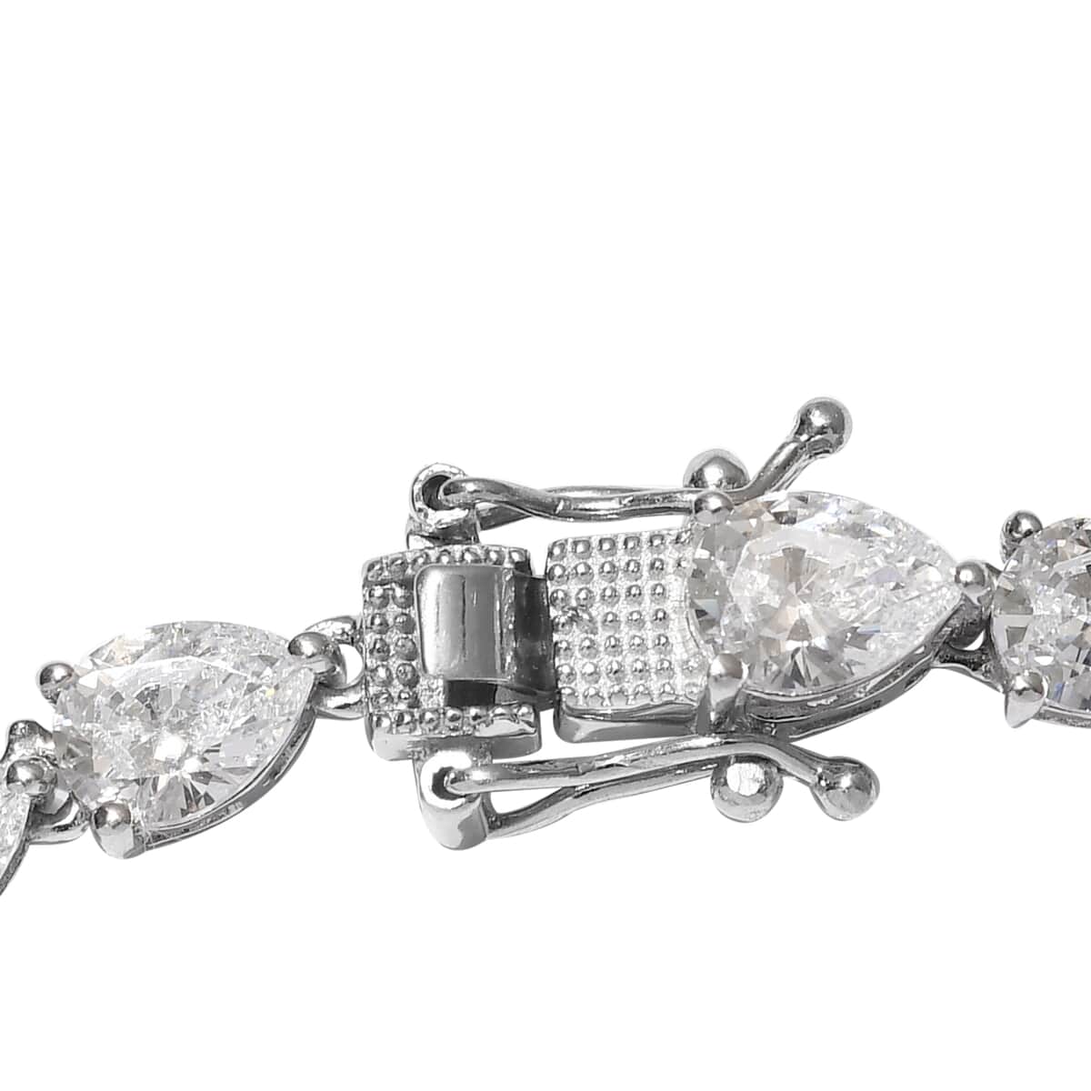 Lustro Stella Made with Finest CZ Bracelet in Platinum Over Sterling Silver (7.25 In) 26.65 ctw image number 3