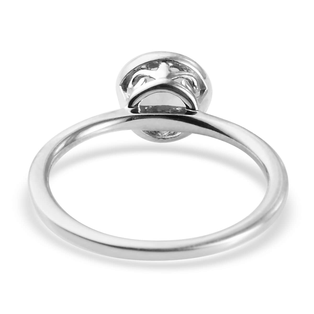 Peridot Solitaire Ring in Platinum Over Sterling Silver (Size 10.0) 0.90 ctw image number 4