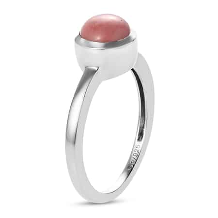 American Oregon Peach Opal Ring in Platinum Over Sterling Silver (Size 5.0) 0.65 ctw image number 4