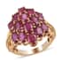 Niassa Ruby Cluster Ring in Vermeil Yellow Gold Over Sterling Silver (Size 7.0) 8.50 ctw image number 0