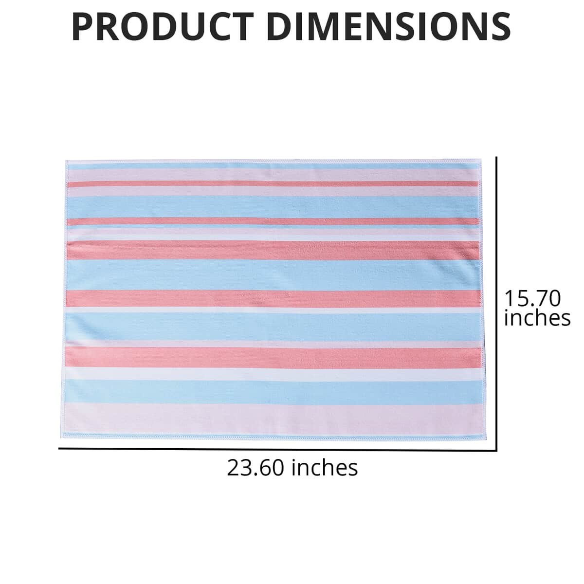 HOMESMART 3pcs Set Alpaca, Pink, Stripe Pattern Microfiber Kitchen Towel image number 5