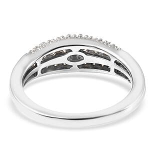 Moissanite 1.05 ctw Ring in Rhodium Over Sterling Silver (Size 9)