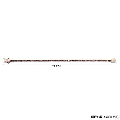 D'Joy Natural Champagne Diamond 5.00 ctw Tennis Bracelet in Vermeil Rose Gold Over Sterling Silver (7.25 In)