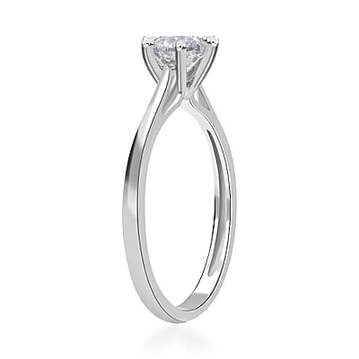 Luxoro G-H I3 Diamond 0.90 ctw Solitaire Ring in 10K White Gold (Size 6.0)